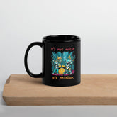 Music Is My Passion Black Glossy Mug - Beyond T-shirts